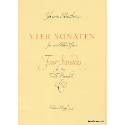 Barenreiter Partitions classique NAGELS VERLAG KASSEL MATTHESON J. - VIER SONATEN FR ZWEI ALTBLOCKFLTEN Flûte à bec - Publicité Barenreiter Partitions classique NAGELS VERLAG KASSEL MATTHESON J. - VIER SONATEN FR ZWEI ALTBLOCKFLTEN Flûte à bec - Publicité