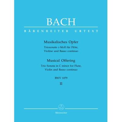 Partitions classique BARENREITER BACH J.S - L'OFFRANDE MUSICALE VOL.2 BWV 1079 - FLUTE, VIOLON, BASSE CONTINUE Musique de chambre - Publicité Partitions classique BARENREITER BACH J.S - L'OFFRANDE MUSICALE VOL.2 BWV 1079 - FLUTE, VIOLON, BASSE CONTINUE Musique de chambre - Publicité