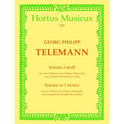 Partitions classique BARENREITER TELEMANN G.P. - SONATA F-MOLL TWV 44:32 - VIOLON, ALTO, VIOLONCELLE, BASSE CONTINUE Ensemble à cordes - Publicité Partitions classique BARENREITER TELEMANN G.P. - SONATA F-MOLL TWV 44:32 - VIOLON, ALTO, VIOLONCELLE, BASSE CONTINUE Ensemble à cordes - Publicité