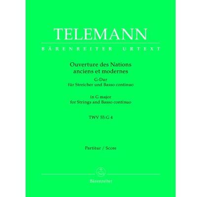 Partitions classique BARENREITER TELEMANN G.P. - OUVERTURE DES NATIONS, ANCIENS ET MODERNES, G-DUR TWV 55:G 4 Ensemble à cordes - Publicité Partitions classique BARENREITER TELEMANN G.P. - OUVERTURE DES NATIONS, ANCIENS ET MODERNES, G-DUR TWV 55:G 4 Ensemble à cordes - Publicité