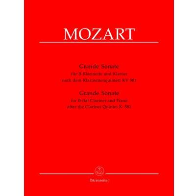 Partitions classique BARENREITER MOZART W. A. - GRANDE SONATE D'APRES LE QUINTETTE POUR CLARINETTE KV 581 - CLARINETTE BASSE, PIANO Clarinette - Publicité Partitions classique BARENREITER MOZART W. A. - GRANDE SONATE D'APRES LE QUINTETTE POUR CLARINETTE KV 581 - CLARINETTE BASSE, PIANO Clarinette - Publicité