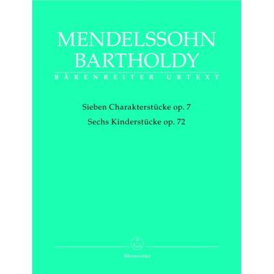 Partitions classique BARENREITER MENDELSSOHN BARTHOLDY F. - SIEBEN CHARAKTERSTUCKE OP.7, SECHS KINDERSTUCKE OP.72 - PIANO Piano - Publicité Partitions classique BARENREITER MENDELSSOHN BARTHOLDY F. - SIEBEN CHARAKTERSTUCKE OP.7, SECHS KINDERSTUCKE OP.72 - PIANO Piano - Publicité