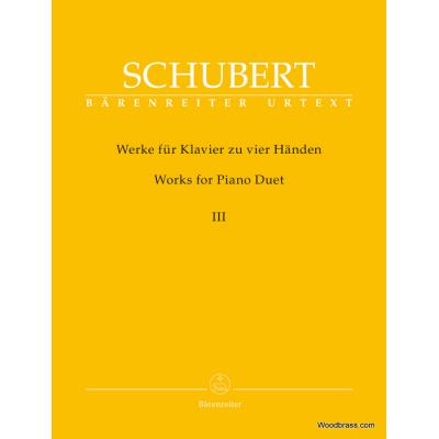 Partitions classique BARENREITER SCHUBERT F. - WORKS FOR PIANO DUETS VOL.3 Piano - Publicité Partitions classique BARENREITER SCHUBERT F. - WORKS FOR PIANO DUETS VOL.3 Piano - Publicité
