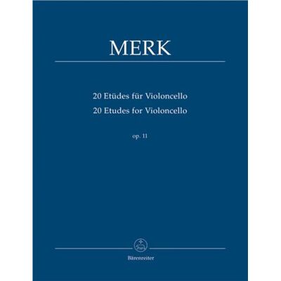 Barenreiter Merk Joseph Etudes (20) Op.11 - Violoncelle Solo - Publicité Barenreiter Merk Joseph Etudes (20) Op.11 - Violoncelle Solo - Publicité