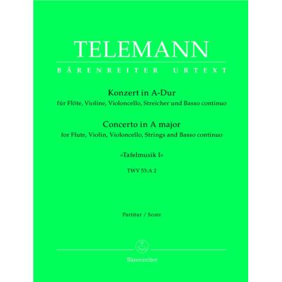 Partitions classique BARENREITER TELEMANN G.P. - KONZERT A-DUR TWV 53:A 2 - CONDUCTEUR Grand format - Publicité Partitions classique BARENREITER TELEMANN G.P. - KONZERT A-DUR TWV 53:A 2 - CONDUCTEUR Grand format - Publicité