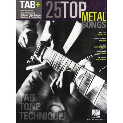 Hal Leonard Tab+ 25 Top Metal Songs Tab Tone Technique Guitar Recorded Version - Publicité Hal Leonard Tab+ 25 Top Metal Songs Tab Tone Technique Guitar Recorded Version - Publicité