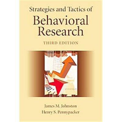 Routledge Strategies and Tactics of Behavioral Research - Publicité Routledge Strategies and Tactics of Behavioral Research - Publicité