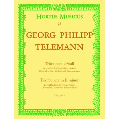 Partitions classique BARENREITER TELEMANN G.P. - TRIOSONATE E-MOLL - FLUTE, HAUTBOIS, BASSE CONTINUE Musique de chambre - Publicité Partitions classique BARENREITER TELEMANN G.P. - TRIOSONATE E-MOLL - FLUTE, HAUTBOIS, BASSE CONTINUE Musique de chambre - Publicité