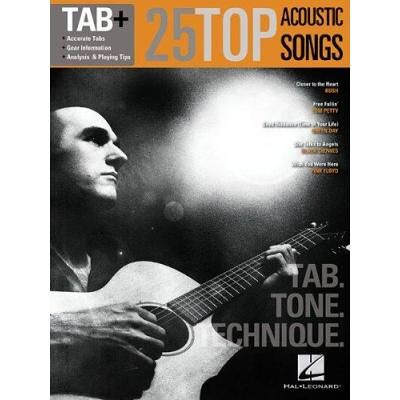 Hal Leonard Tab+ 25 Top Acoustic Songs Tab Tone Technique Guitar Recorded Version - Publicité Hal Leonard Tab+ 25 Top Acoustic Songs Tab Tone Technique Guitar Recorded Version - Publicité
