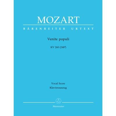 Partitions classique BARENREITER MOZART W.A. - VENITE POPULI KV 260 (248A) - REDUCTION CHANT, PIANO Choeur et ensemble vocal - Publicité Partitions classique BARENREITER MOZART W.A. - VENITE POPULI KV 260 (248A) - REDUCTION CHANT, PIANO Choeur et ensemble vocal - Publicité