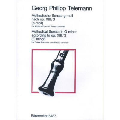 Partitions classique BARENREITER TELEMANN G.P. - METHODISCHE SONATE G-MOLL - FLUTE A BEC, BASSE CONTINUE Flûte à bec - Publicité Partitions classique BARENREITER TELEMANN G.P. - METHODISCHE SONATE G-MOLL - FLUTE A BEC, BASSE CONTINUE Flûte à bec - Publicité