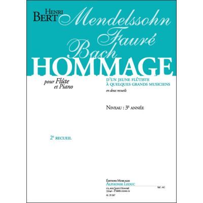 Leduc hommage d'un jeune flûtiste à quelques grands musiciens vol 2 - Publicité Leduc hommage d'un jeune flûtiste à quelques grands musiciens vol 2 - Publicité