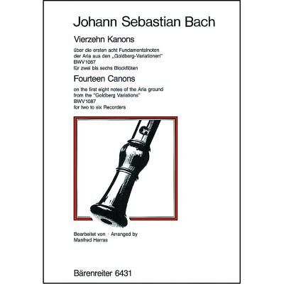 Partitions classique BARENREITER BACH J.S - 14 ZWEI-BIS SECHSSTIMMIGE KANONS UBER EINEN BAB DER ARIA AUS DEN 'GOLDBERG-VARIATONEN' BW Flûte à bec - Publicité Partitions classique BARENREITER BACH J.S - 14 ZWEI-BIS SECHSSTIMMIGE KANONS UBER EINEN BAB DER ARIA AUS DEN 'GOLDBERG-VARIATONEN' BW Flûte à bec - Publicité