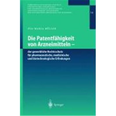 Springer Die Patentfahigkeit Von Arzneimitteln - Publicité Springer Die Patentfahigkeit Von Arzneimitteln - Publicité
