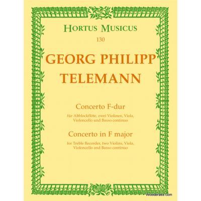 Partitions classique BARENREITER TELEMANN G.P. - KONZERT FUR ALTBLOCKFLOTE, STREICHER UND BASSO CONTINUO F-DUR - FLUTE A BEC, CORDE, Musique de chambre - Publicité Partitions classique BARENREITER TELEMANN G.P. - KONZERT FUR ALTBLOCKFLOTE, STREICHER UND BASSO CONTINUO F-DUR - FLUTE A BEC, CORDE, Musique de chambre - Publicité