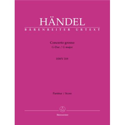 Partitions classique BARENREITER HAENDEL - G.F. - CONCERTO GROSSO G-DUR, OP 6-1 HWV 319 - CONDUCTEUR Format poche - Publicité Partitions classique BARENREITER HAENDEL - G.F. - CONCERTO GROSSO G-DUR, OP 6-1 HWV 319 - CONDUCTEUR Format poche - Publicité