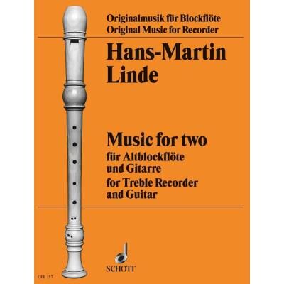 Partitions classique SCHOTT LINDE H.M. - MUSIC FOR TWO - TREBLE RECORDER AND GUITAR Flûte à bec - Publicité Partitions classique SCHOTT LINDE H.M. - MUSIC FOR TWO - TREBLE RECORDER AND GUITAR Flûte à bec - Publicité