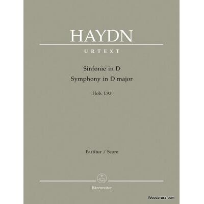 Partitions classique BARENREITER HAYDN J. - SYMPHONIE N°93 HOB. I:93 - CONDUCTEUR Format poche - Publicité Partitions classique BARENREITER HAYDN J. - SYMPHONIE N°93 HOB. I:93 - CONDUCTEUR Format poche - Publicité