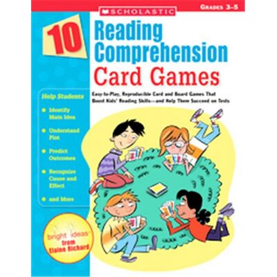 Scholastic 10 Reading Comprehension Card Games - Publicité Scholastic 10 Reading Comprehension Card Games - Publicité