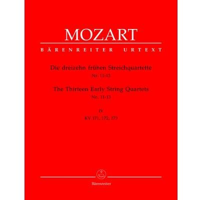 Partitions classique BARENREITER MOZART W.A. - 13 EARLY STRING QUARTET VOL.4 : N°11 A 13 - 2 VIOLONS, ALTO, VIOLONCELLE Ensemble à cordes - Publicité Partitions classique BARENREITER MOZART W.A. - 13 EARLY STRING QUARTET VOL.4 : N°11 A 13 - 2 VIOLONS, ALTO, VIOLONCELLE Ensemble à cordes - Publicité