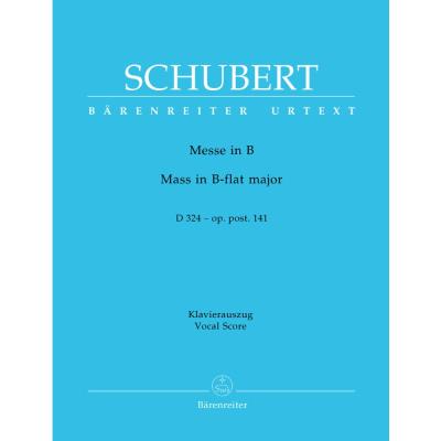 Partitions classique BARENREITER SCHUBERT FRANZ - MASS IN B OP. POST. 141 D324 - PIANO Piano - Publicité Partitions classique BARENREITER SCHUBERT FRANZ - MASS IN B OP. POST. 141 D324 - PIANO Piano - Publicité