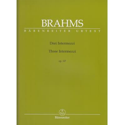 Partitions classique BARENREITER BRAHMS JOHANNES - DREI INTERMEZZI OP.117 - PIANO Piano - Publicité Partitions classique BARENREITER BRAHMS JOHANNES - DREI INTERMEZZI OP.117 - PIANO Piano - Publicité