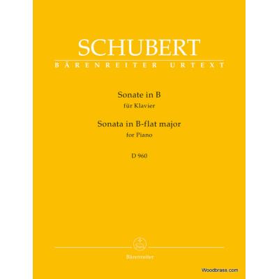 Partitions classique BARENREITER SCHUBERT F. - SONATE IN B D960 - PIANO Piano - Publicité Partitions classique BARENREITER SCHUBERT F. - SONATE IN B D960 - PIANO Piano - Publicité