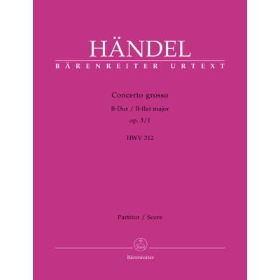 Partitions classique BARENREITER HAENDEL G.F. - CONCERTO GROSSO HWV 312 EN SIB MAJEUR OP.3/1 - CONDUCTEUR Grand format - Publicité Partitions classique BARENREITER HAENDEL G.F. - CONCERTO GROSSO HWV 312 EN SIB MAJEUR OP.3/1 - CONDUCTEUR Grand format - Publicité
