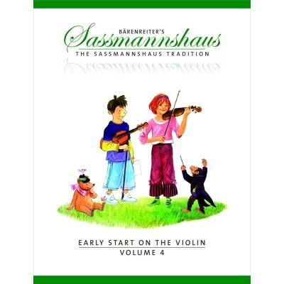 Méthodes et pédagogie BARENREITER SASSMANNSHAUS, E. & K. - THE SASSMANNSHAUS TRADITION. EARLY START ON THE VIOLIN, VOL.4 Violon - Publicité Méthodes et pédagogie BARENREITER SASSMANNSHAUS, E. & K. - THE SASSMANNSHAUS TRADITION. EARLY START ON THE VIOLIN, VOL.4 Violon - Publicité