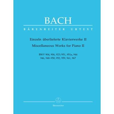 Partitions classique BARENREITER BACH J.S. - MISCELLANEOUS WORKS FOR PIANO II Piano - Publicité Partitions classique BARENREITER BACH J.S. - MISCELLANEOUS WORKS FOR PIANO II Piano - Publicité
