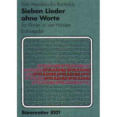 Partitions classique BARENREITER MENDELSSOHN F. - SIEBEN LIEDER OHNE WORTE - PIANO 4 MAINS Piano - Publicité Partitions classique BARENREITER MENDELSSOHN F. - SIEBEN LIEDER OHNE WORTE - PIANO 4 MAINS Piano - Publicité
