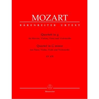 Partitions classique BARENREITER MOZART W.A. - QUARTUOR EN SOL MINEUR KV 478 - PIANO, VIOLON, ALTO, VIOLONCELLE Musique de chambre - Publicité Partitions classique BARENREITER MOZART W.A. - QUARTUOR EN SOL MINEUR KV 478 - PIANO, VIOLON, ALTO, VIOLONCELLE Musique de chambre - Publicité
