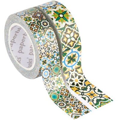 Pack mixte de rubans adhésifs Paperblanks Porto Ruban Washi Multicolore - Publicité Pack mixte de rubans adhésifs Paperblanks Porto Ruban Washi Multicolore - Publicité