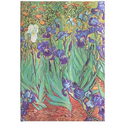 Carnet rigide ligné Paperblanks Iris de Van Gogh Midi Multicolore - Publicité Carnet rigide ligné Paperblanks Iris de Van Gogh Midi Multicolore - Publicité