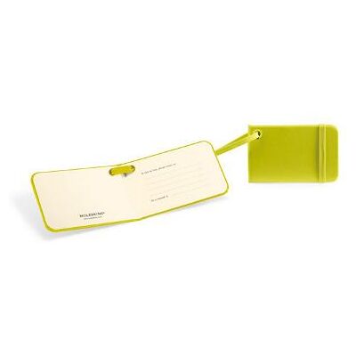 Moleskine Etiquettes pour bagages - Vert citron - Publicité Moleskine Etiquettes pour bagages - Vert citron - Publicité
