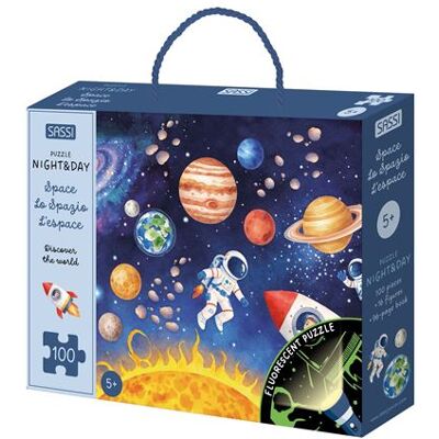 NIGHT & DAY - L'espace Inclus 1 livre, 1 puzzle et 16 silhouettes - Caroline Eysel - Sassi - Coffret - Jeux livres objets - Publicité NIGHT & DAY - L'espace Inclus 1 livre, 1 puzzle et 16 silhouettes - Caroline Eysel - Sassi - Coffret - Jeux livres objets - Publicité