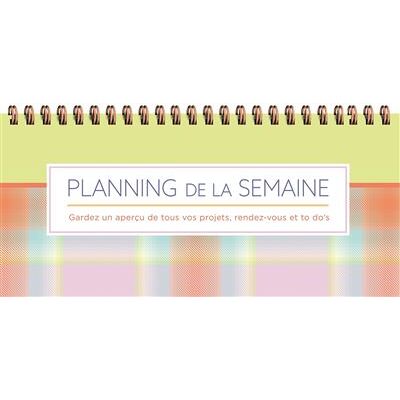 Planning de la semaine - yellow tartan (spirale) - tartan jaune - Collectif - Chantecler - broché - Agenda - Publicité Planning de la semaine - yellow tartan (spirale) - tartan jaune - Collectif - Chantecler - broché - Agenda - Publicité