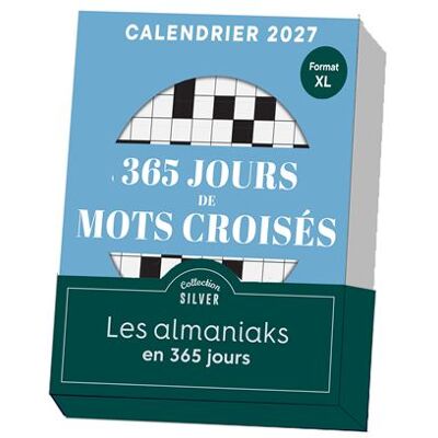 Almaniak Silver 365 jours de mots croisés 2027 - Collectif - Editions 365 - Coffret - Ephéméride - Publicité Almaniak Silver 365 jours de mots croisés 2027 - Collectif - Editions 365 - Coffret - Ephéméride - Publicité