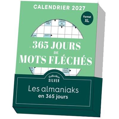 Almaniak Silver 365 jours de mots fléchés Calendrier 2027 - Collectif - Editions 365 - Coffret - Ephéméride - Publicité Almaniak Silver 365 jours de mots fléchés Calendrier 2027 - Collectif - Editions 365 - Coffret - Ephéméride - Publicité
