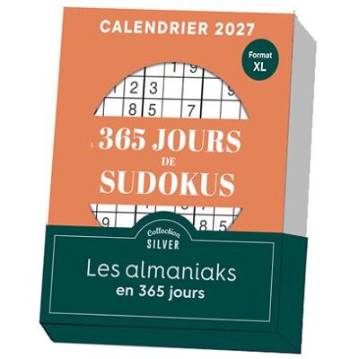 Almaniak Silver 365 jours de sudokus 2027 - Collectif - Editions 365 - Coffret - Ephéméride - Publicité Almaniak Silver 365 jours de sudokus 2027 - Collectif - Editions 365 - Coffret - Ephéméride - Publicité