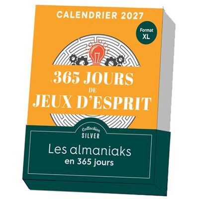 Almaniak Silver 365 jours de jeux d'esprit Calendrier 2027 - Loïc Audrain - Editions 365 - Coffret - Ephéméride - Publicité Almaniak Silver 365 jours de jeux d'esprit Calendrier 2027 - Loïc Audrain - Editions 365 - Coffret - Ephéméride - Publicité