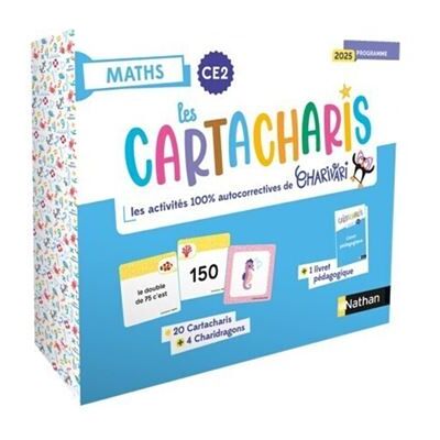 Les Cartacharis - Maths CE2 - Delphine Guichard - Nathan - Coffret - Scolaire / Universitaire - Publicité Les Cartacharis - Maths CE2 - Delphine Guichard - Nathan - Coffret - Scolaire / Universitaire - Publicité