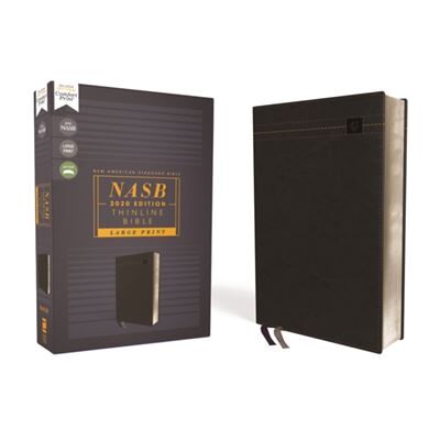 NASB Thinline Bible Large Print Leathersoft Black Red Letter 2020 Text Comfort Print by Zondervan - Publicité NASB Thinline Bible Large Print Leathersoft Black Red Letter 2020 Text Comfort Print by Zondervan - Publicité