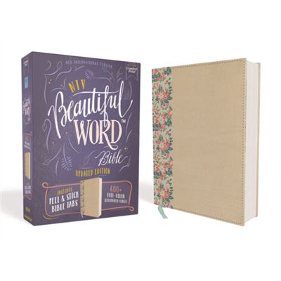 NIV Beautiful Word Bible Updated Edition PeelStick Bible Tabs Leathersoft over Board GoldFloral Red Letter Comfort Print by Zondervan Zondervan - Publicité NIV Beautiful Word Bible Updated Edition PeelStick Bible Tabs Leathersoft over Board GoldFloral Red Letter Comfort Print by Zondervan Zondervan - Publicité