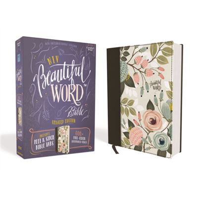 NIV Beautiful Word Bible Updated Edition PeelStick Bible Tabs Cloth over Board Floral Red Letter Comfort Print by Zondervan Zondervan - Publicité NIV Beautiful Word Bible Updated Edition PeelStick Bible Tabs Cloth over Board Floral Red Letter Comfort Print by Zondervan Zondervan - Publicité