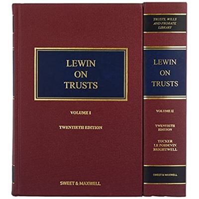Sweet & Maxwell Ltd Lewin on Trusts by James Brightwell - Publicité Sweet & Maxwell Ltd Lewin on Trusts by James Brightwell - Publicité