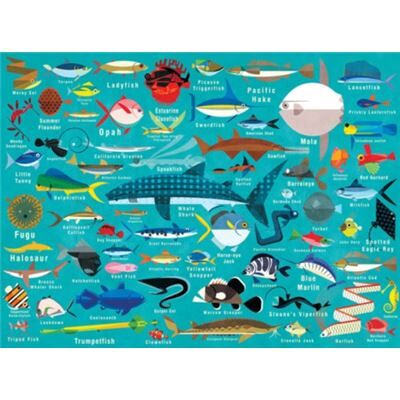 Galison Ocean Life 1000pc Family Puzzle by Mudpuppy - Publicité Galison Ocean Life 1000pc Family Puzzle by Mudpuppy - Publicité