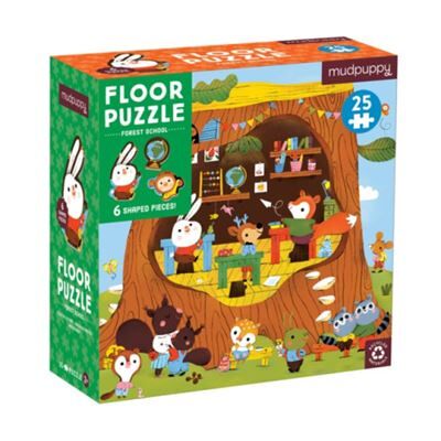 Galison Forest School 25 Piece Floor Puzzle with Shaped Pieces by Mudpuppy - Publicité Galison Forest School 25 Piece Floor Puzzle with Shaped Pieces by Mudpuppy - Publicité