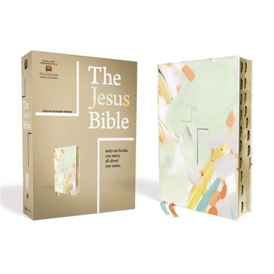 Zondervan The Jesus Bible Artist Edition ESV With Thumb Tabs to Help Locate the Books of the Bible Leathersoft MulticolorTeal Thumb Indexed - Publicité Zondervan The Jesus Bible Artist Edition ESV With Thumb Tabs to Help Locate the Books of the Bible Leathersoft MulticolorTeal Thumb Indexed - Publicité