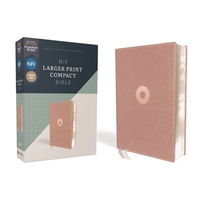NIV Larger Print Compact Bible Leathersoft Pink Red Letter Comfort Print by Zondervan - Publicité NIV Larger Print Compact Bible Leathersoft Pink Red Letter Comfort Print by Zondervan - Publicité